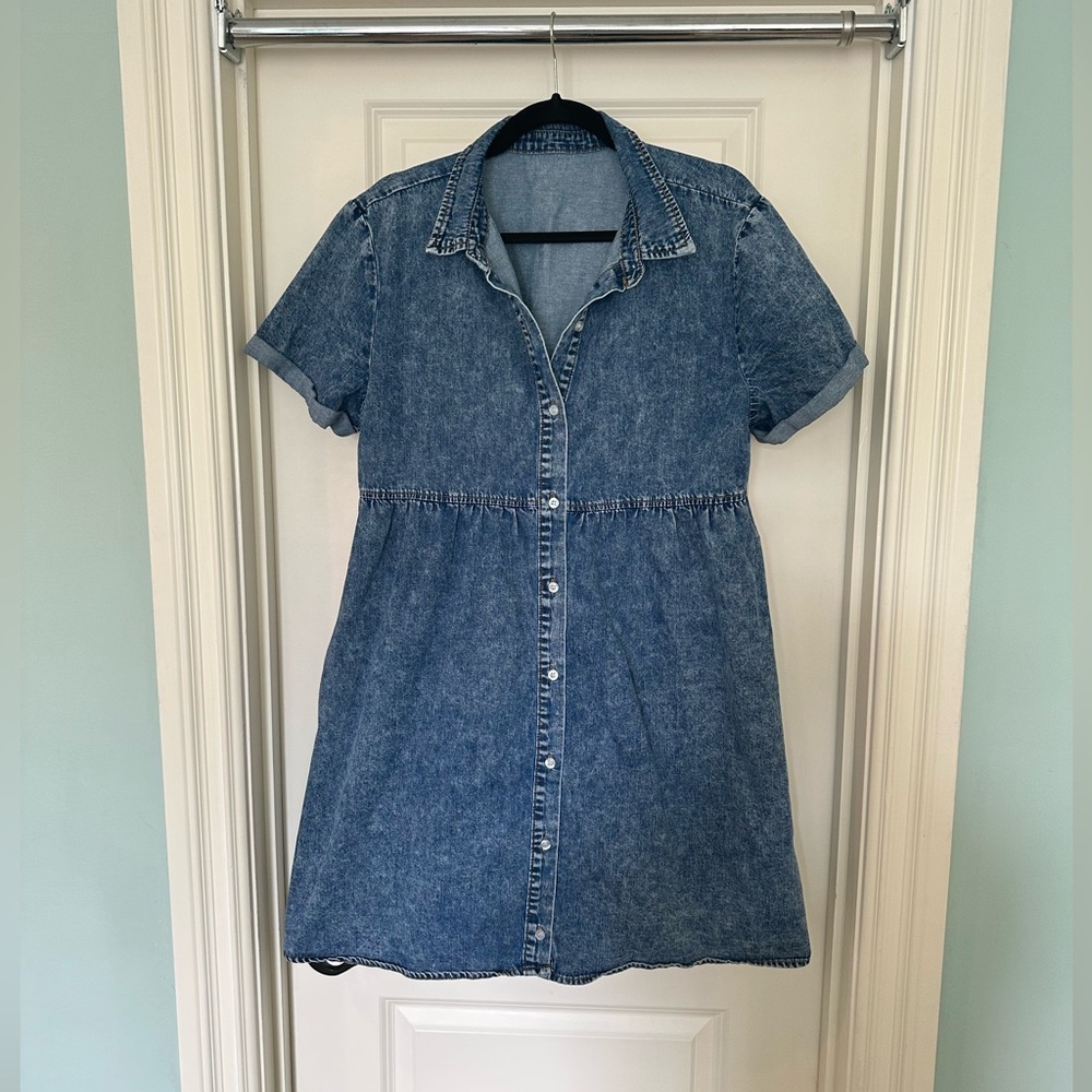Denim Babydoll Dress - Large